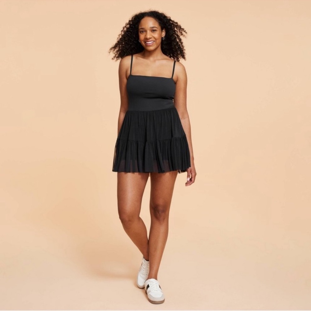 Blogilates Women’s Ballerina Active Dress - Black XSMALL NWT